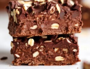 no bake one bowl chocolate oatmeal bars