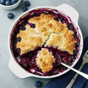 eaten blueberry cobbler