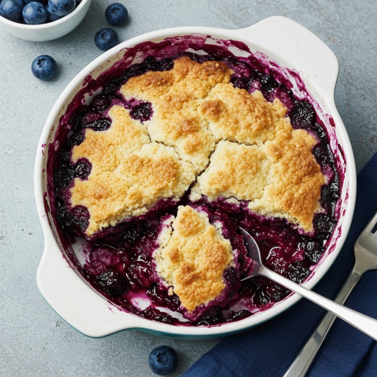 eaten blueberry cobbler