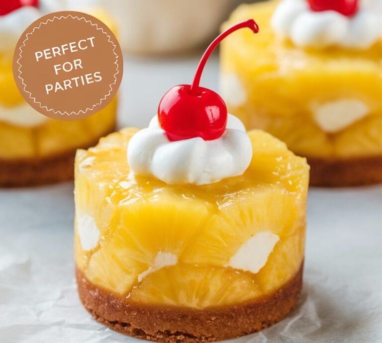 Tropical Perfection: Mini Pineapple Upside Down Cheesecakes!