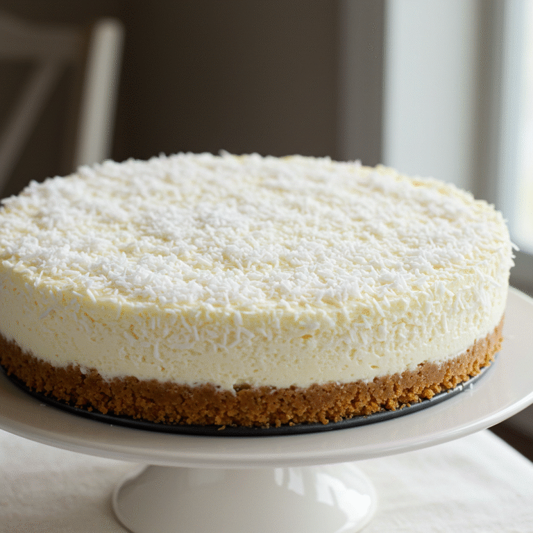 Tropical Dream: Easy Coconut Cheesecake Recipe!