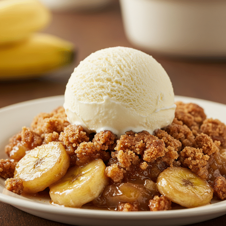 Warm Hug in a Bowl: Mouthwatering Banana Crumble Recipe!