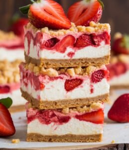 Easy Strawberry Cheesecake Bars: Creamy, Fruity Dessert Recipe