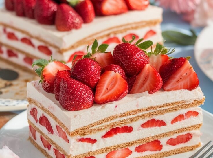 Cool Down with Our No-Bake Strawberry Icebox Cake!