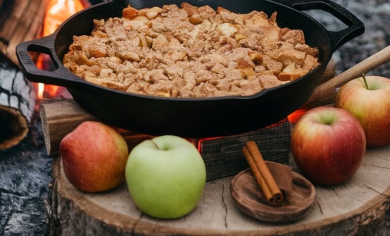 Campfire Comfort: Skillet Apple Crisp Under the Stars