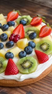Fruit Pizza with Cream Cheese Frosting