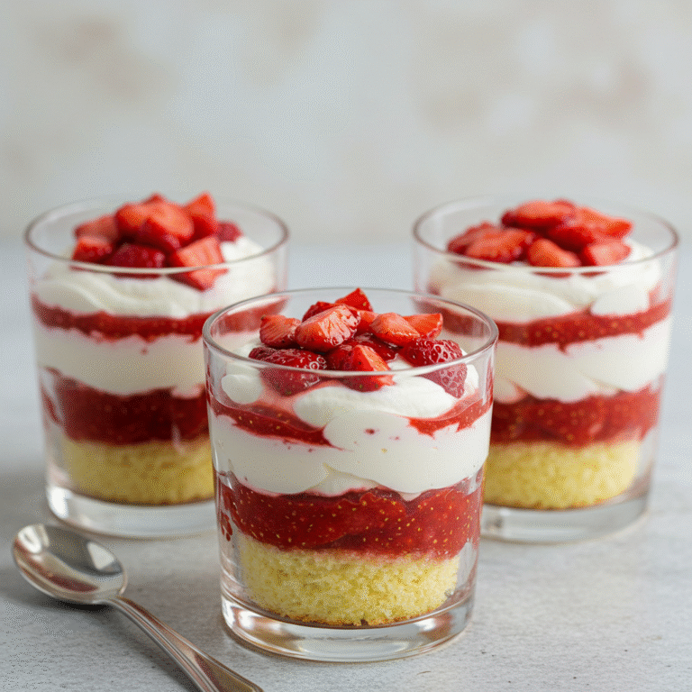 individual strawberry shortcake trifles