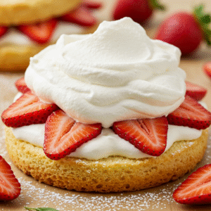 Strawberry Shortcake with Whipped Cream