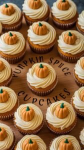 Pumpkin Spice Cupcakes with Cream Cheese Frosting