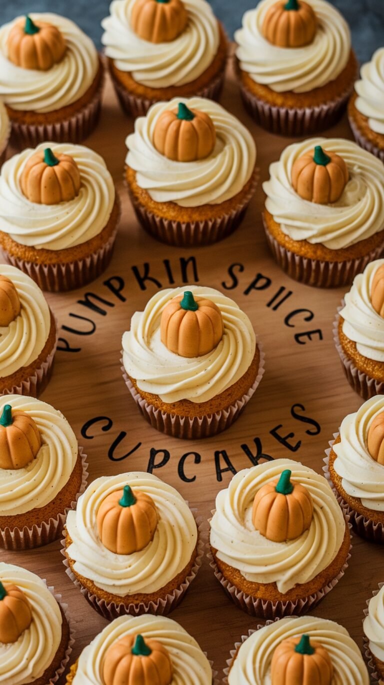 Pumpkin Spice Cupcakes with Cream Cheese Frosting